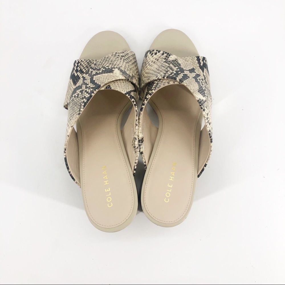 Cole Haan Dakota Crosscross Mule Sandal Snakeskin - Picture 8 of 9